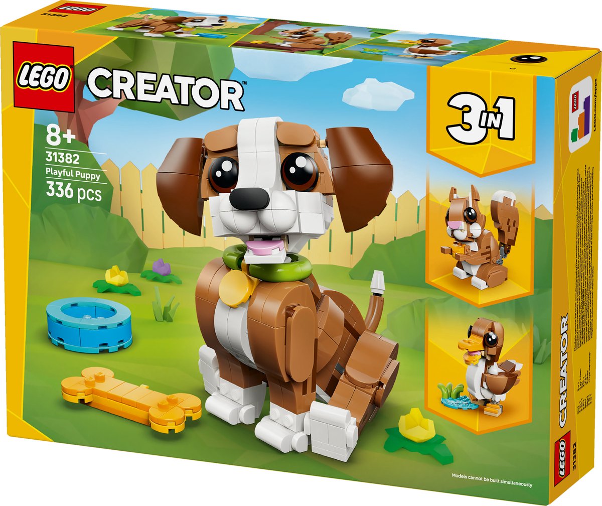 LEGO® Creator 3in1 Schattige dieren: Speelse Puppy - Dierenset - Bouw Om tot Eekhoorn of Eend - 31382 — afbeelding 22