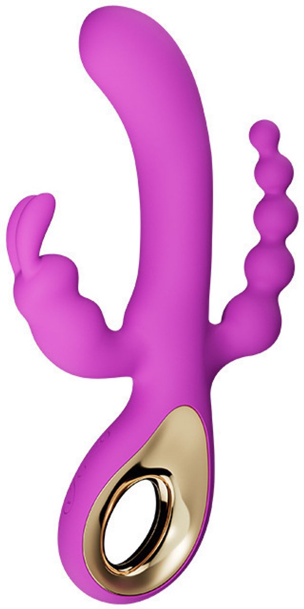 Daity Rabbit Vibrator voor Vrouwen – G-spot & Clitoris Stimulatie – 3-in-1 Dames Vibrator – 10 Vibratiestanden – Oplaadbaar & Waterdicht – Luxe Silicone - Paars