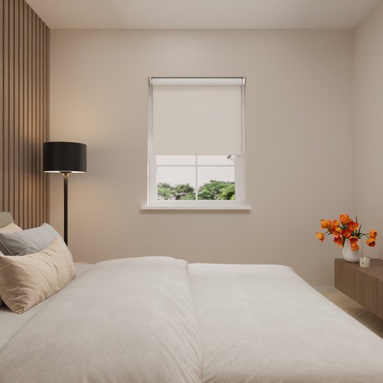 Store à enrouleur Easy Blackout Off White 90 x 190 cm