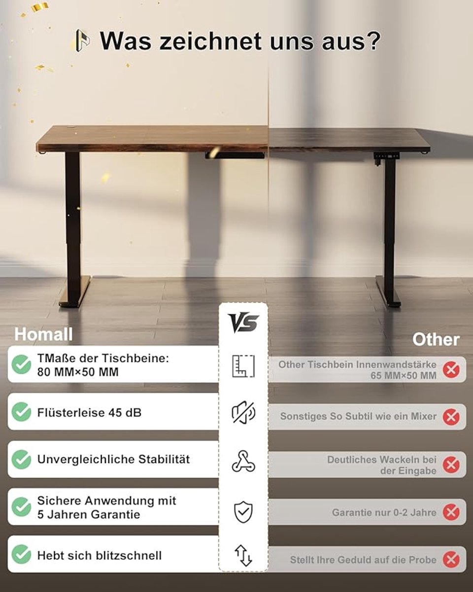 Elektrisch Bureau Staand – Nuvanohome ElevatePro™ 180 x 80 cm – In Hoogte Verstelbaar Zit-Sta Bureau – XXL Werkblad – 3 Geheugenstanden – Ergonomisch Kantoor Bureau – Stabiel Stalen Frame – Zwart/Bruin