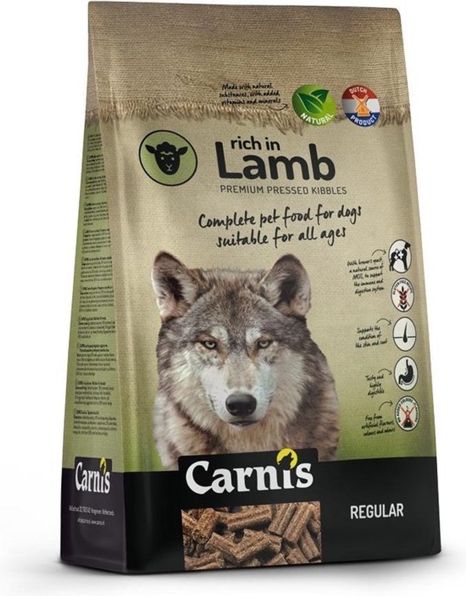 Carnis Droog Lam Regular 12,5KG + Gratis Schuurman 100% Lam Snack