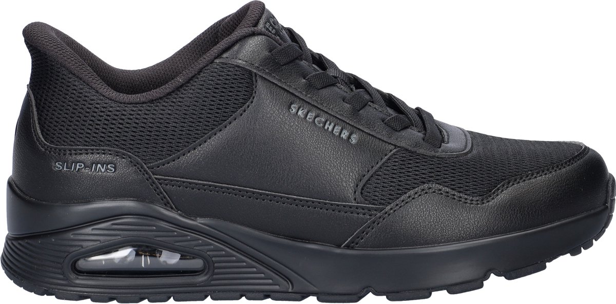 Skechers Hands Free Slip-Ins Uno heren sneaker - Zwart zwart - Maat 43