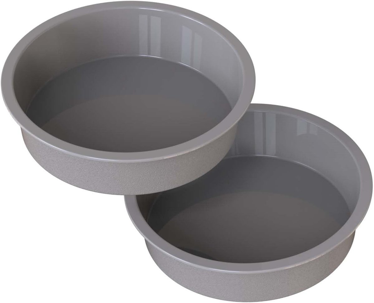 Stunq® Flexibele Ronde Silicone Bakvorm Set - 2 Stukken - Diameter 19 cm - Anti-aanbak