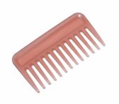 Roze grove kam – kunststof korte kam met brede tanden – lichtgewicht ontklittings kam voor dames en heren – geschikt voor dagelijks gebruik