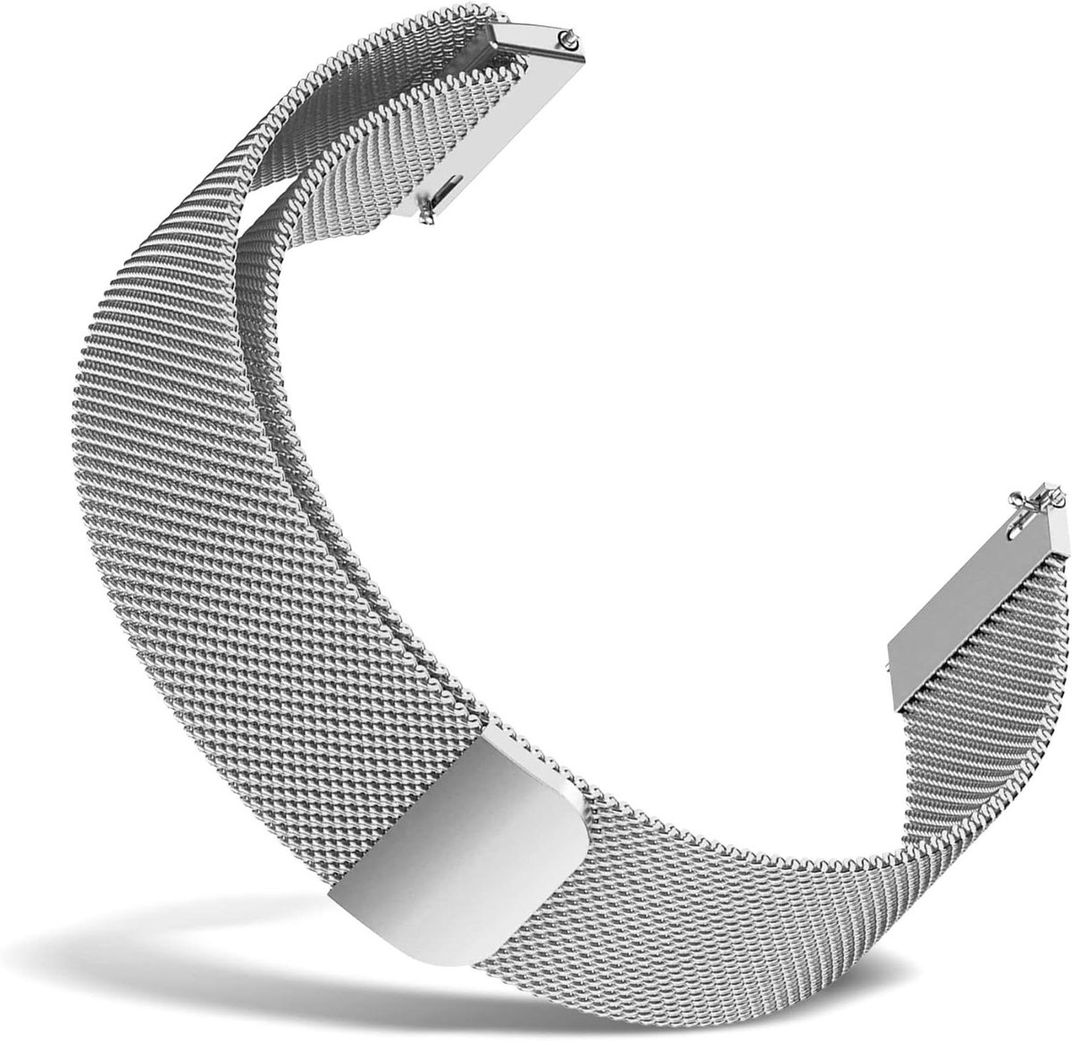 Cosensi - Metalen armband met snelsluiting voor 18 mm, 20 mm, 22 mm bandaanzet - RVS magnetische armband voor heren en dames - zwart