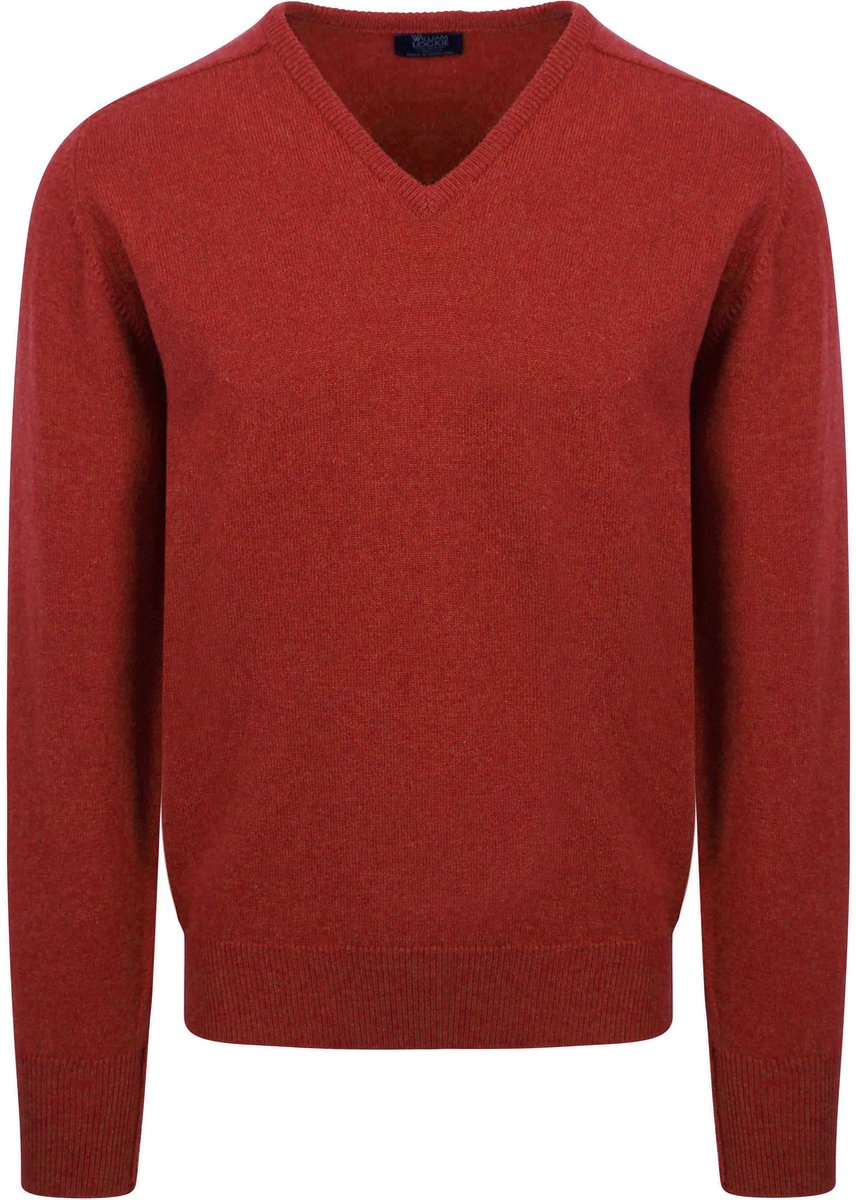 William Lockie Pullover Lamswol V Dobonnet - Maat M - Heren - Pullovers