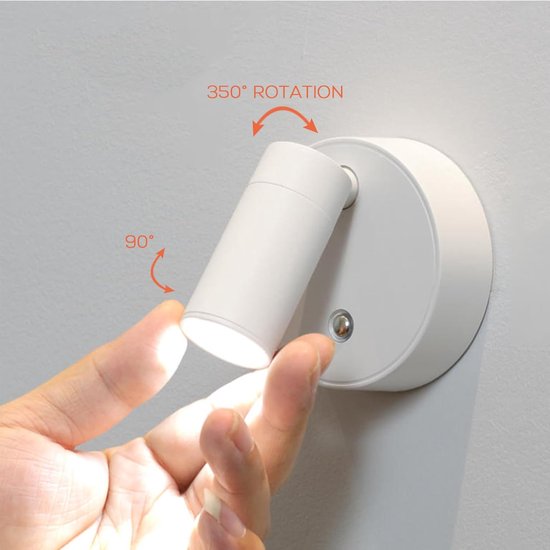 Type C oplaadbare zaklamp nachtlampje LED nachtlampje bedlampje met magnetische 350 graden draaibare aanraakbediening voor kinderen leren nachtlampje van Merkloos — afbeelding 2