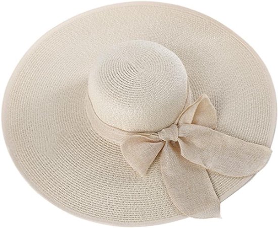 Chapeau De Soleil Femme à Large Bord - Coton Et Lin, Pliable, Protection UV, Tour De Tête 55-60cm - 4