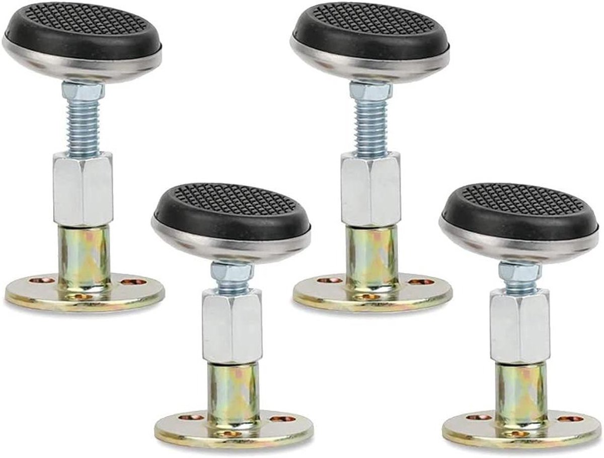 Cosensi Stabilisator anti-tril tool voor bedframe | Verstelbare schroefdraad fixer | Draaibare swing hoofd | Meubelkasten wandsteun (56-68mm) Any