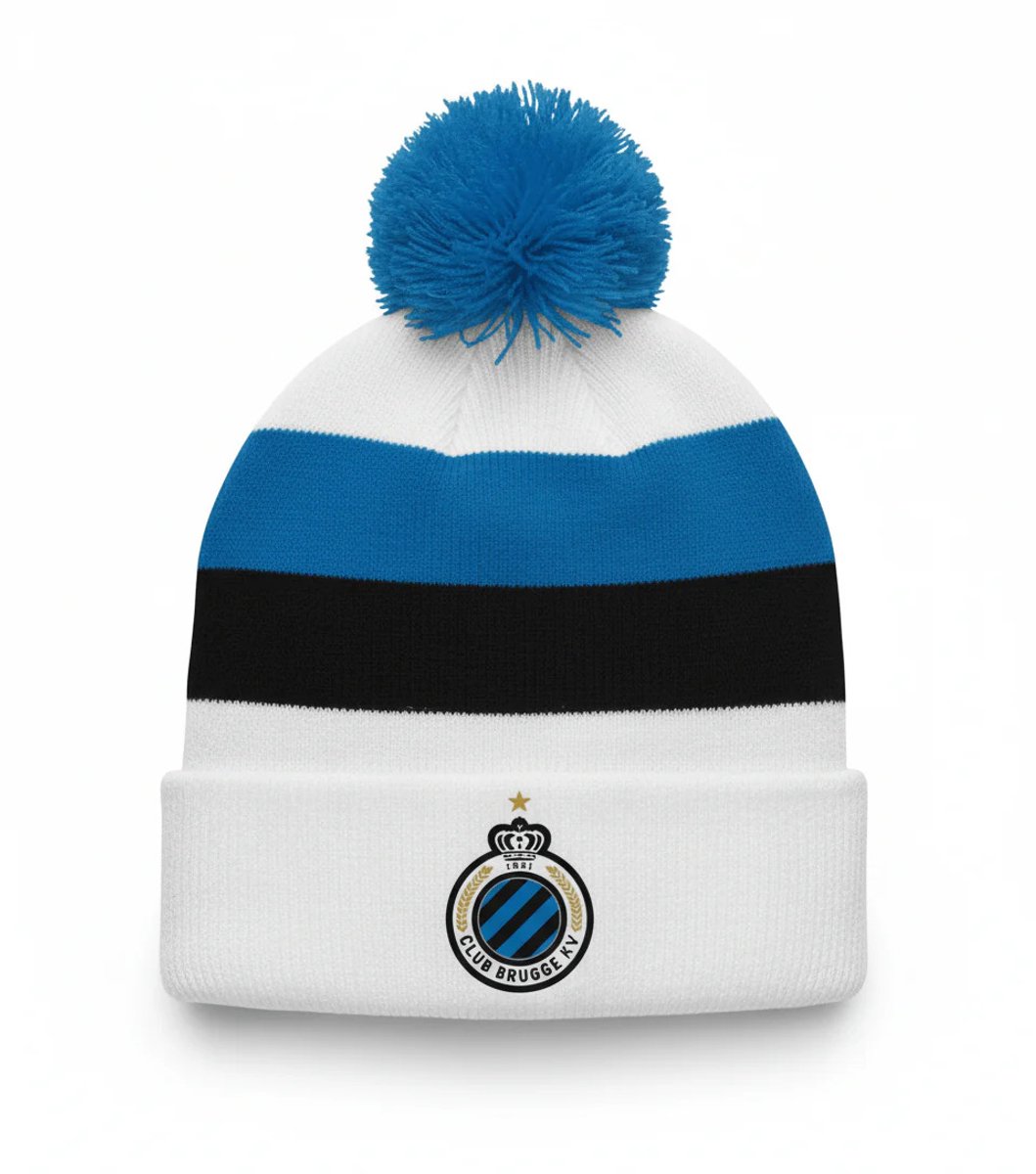 Club Brugge retro beanie wit 'official item'