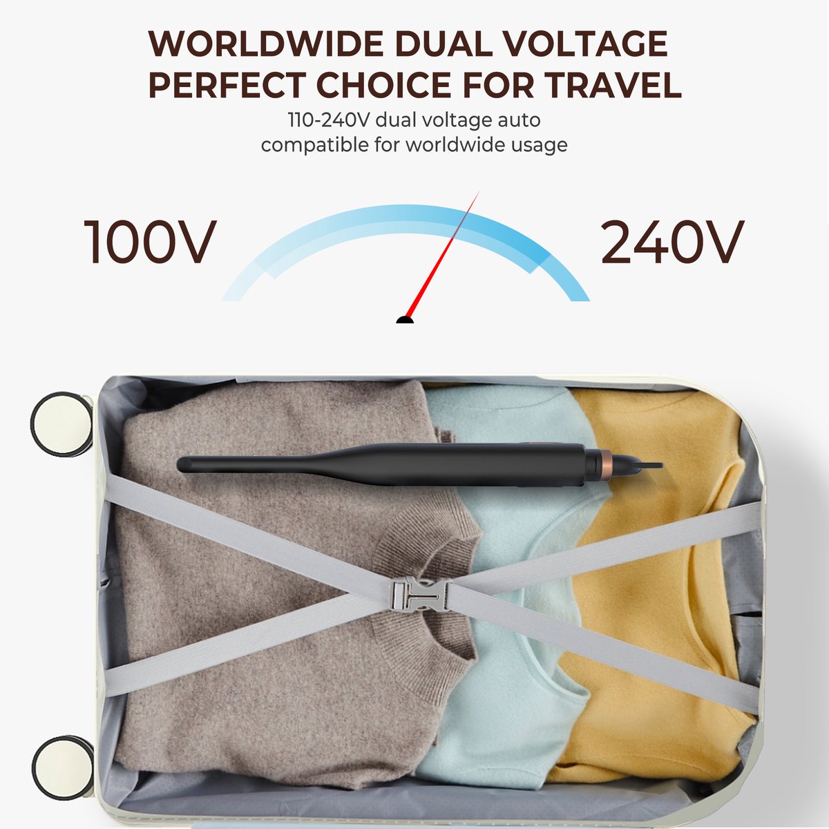 Mini-stijltang/krultang, professionele keramische - afbeelding 3