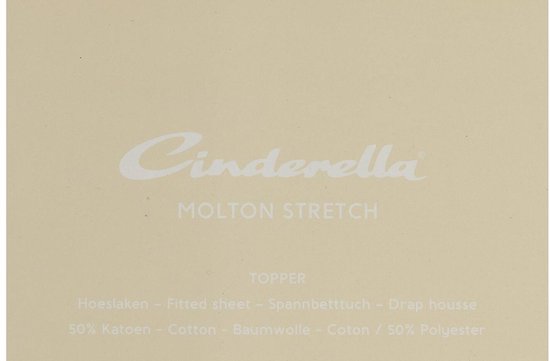 Cinderella Hoeslaken - 2 Persoons - Polyester - Molton - 180x200/210 cm - Tot 15 cm hoog - Wit