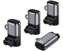 GELLDG Horloge-oplaadadapter - 4-pack - USB-C naar Garmin - USB-C-oplaadkabel voor horloge-adapter - Geschikt voor Garmin Fenix ​​​​8/7/7X, Vivoactive 6/5/4S, Forerunner 970/570/165/965/955/945/265/255/55, Venu 3/3S/2S/SQ, Instinct, Tactix