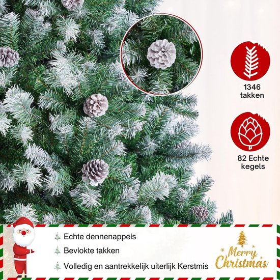 Van Der Gucht Frosted Colorado kunstkerstboom met LED verlichting 183 cm • Groen • de Bijenkorf