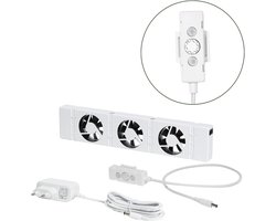 SpeedComfort Radiator Ventilator Mono Set - Energiezuinig – 2x Sneller Warm - Tot 22% energiebesparing – Simpel te plaatsen – Fluisterstil - Nederlands product - Wit