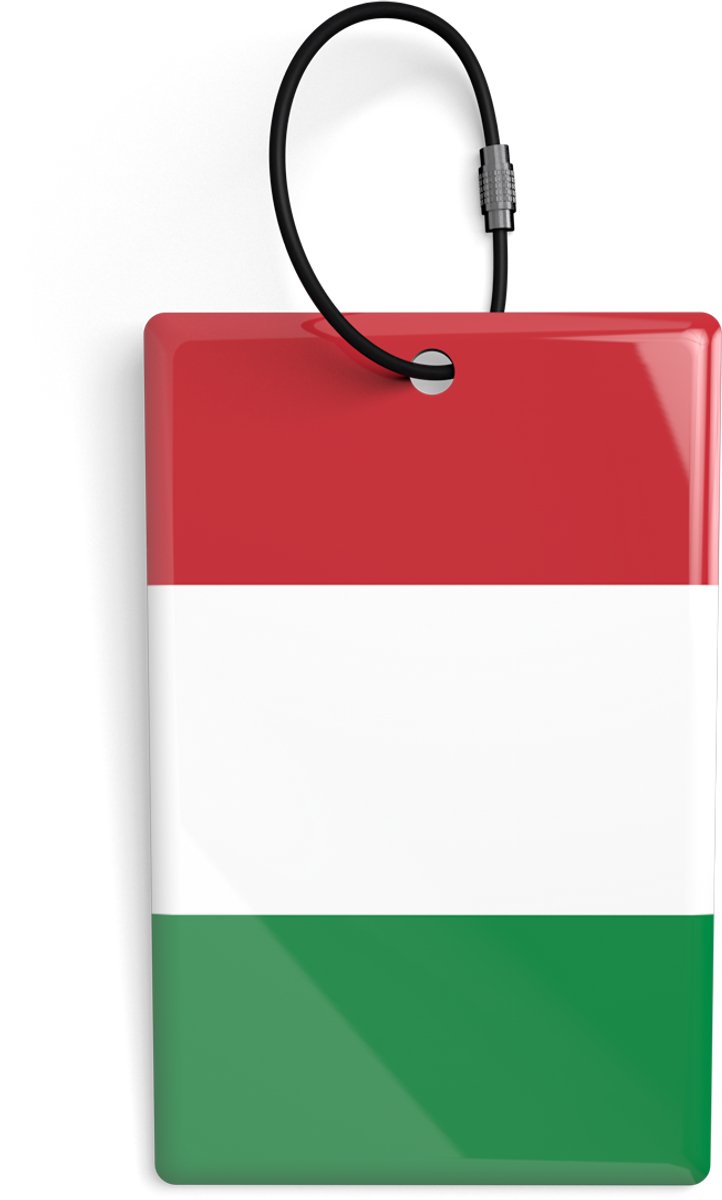 Slimme Kofferlabel (x2) - Italiaanse vlag - Unieke QR code - Epoxy - Track en Trace - Tag - Veiligheid - NoLongerLost