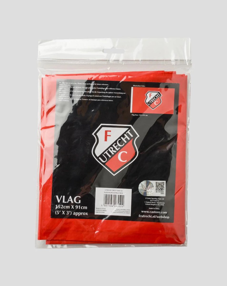 FC Utrecht Clubembleem Vlag Official Item