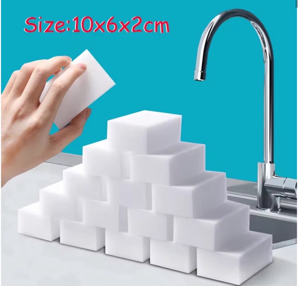 10 Stuks Melamine Magische Spons – Krachtige Schoonmaak met Alleen Water