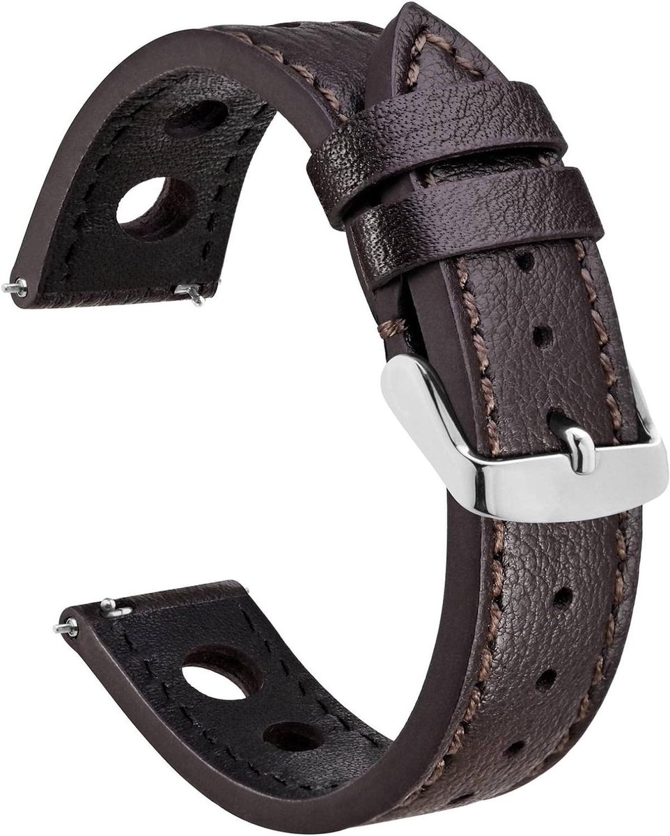 Cosensi - Horlogebandje van leer voor heren - Bandbreedte 18 mm 20 mm 22 mm - Stijlvol en duurzaam