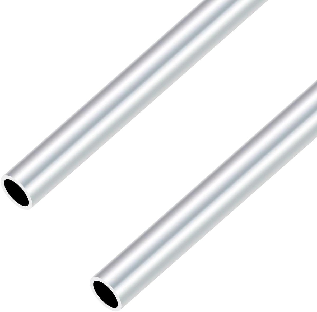 Cosensi - Aluminium ronde buizen 15mm OD 12mm ID 400mm lengte naadloos voor DIY, industrieel, decoratief - set van 2