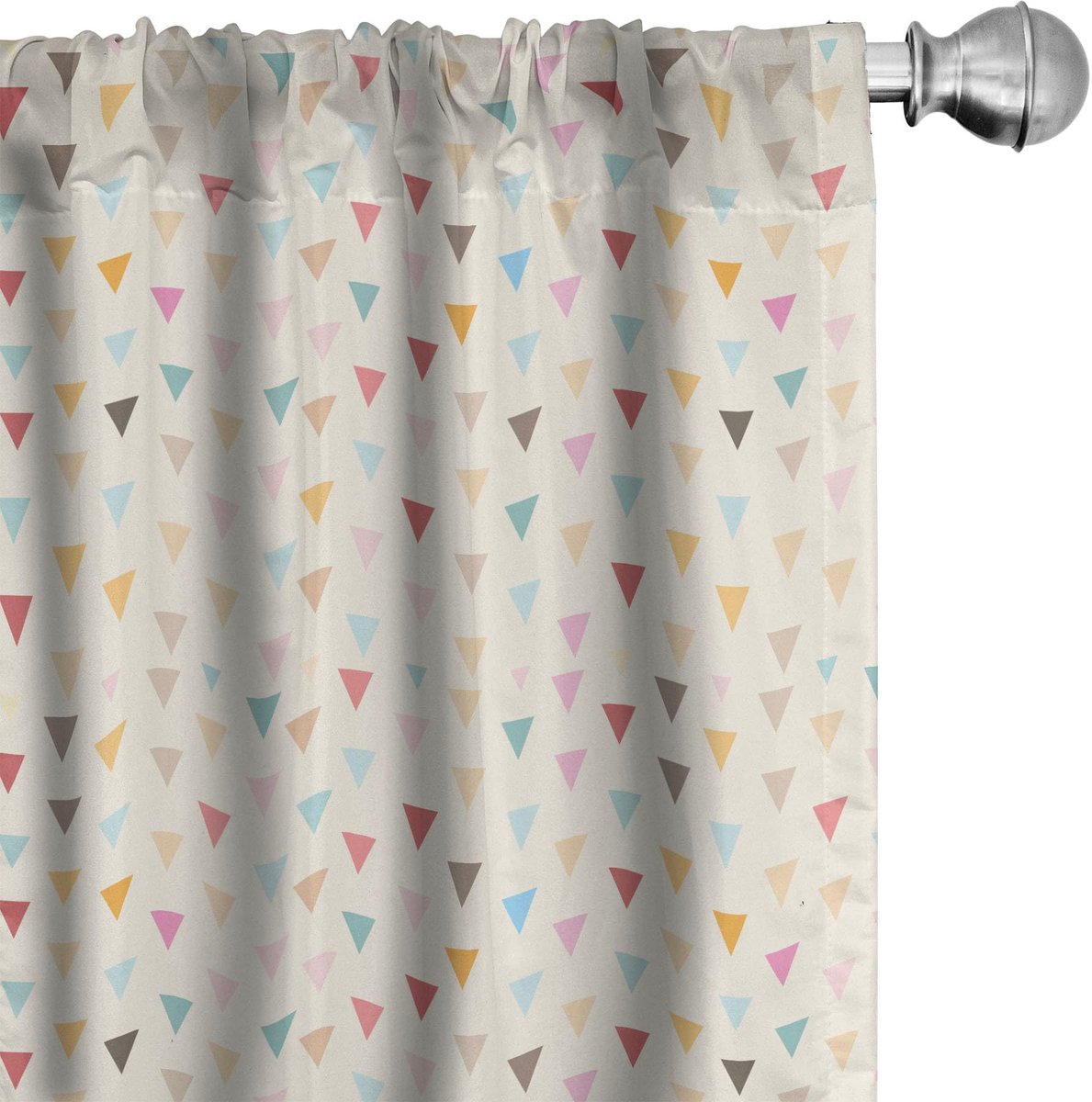ABAKUHAUS Geometrische Gordijnen – 2x75x245 cm – Microvezel – Multicolor Eischale