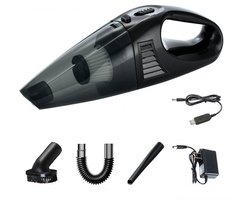Draadloze Handstofzuiger Voor De Auto - Draagbare Oplaadbare Mini Autostoofzuiger - Zwart - 3 Opzetstukken - 3300Pa