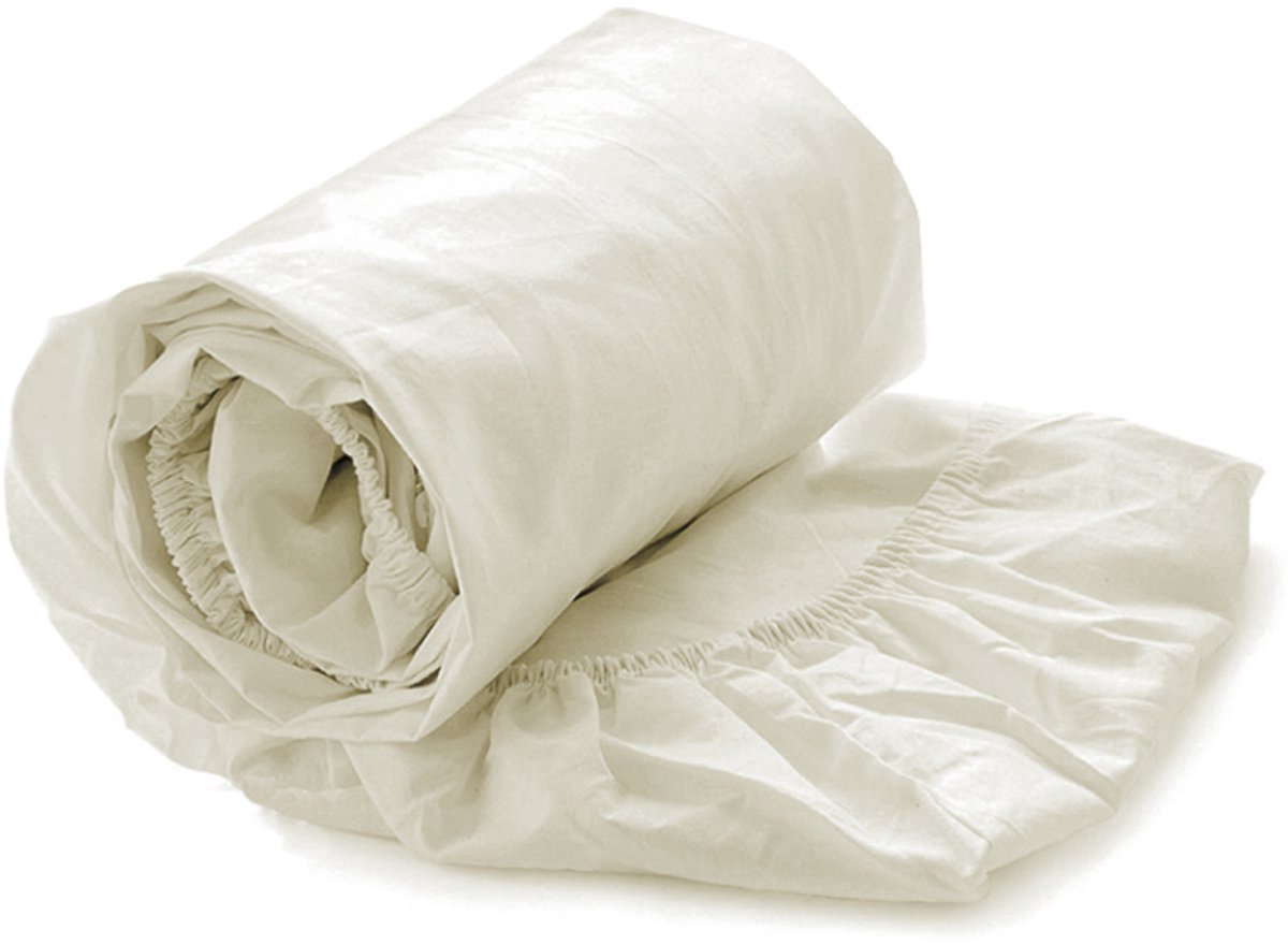 Heckettlane Hoeslaken Elementi - Onderlaken voor Tweepersoonsbed - 140x200 cm - 100% Katoen-Satijn - Off-White