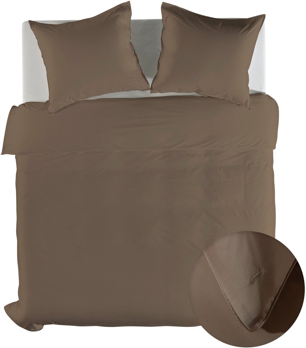 Yellow Dekbedovertrek Lyocell Suite New York - Plaza Taupe - 200x200-220 cm - 100% Lyocell - Tweepersoons