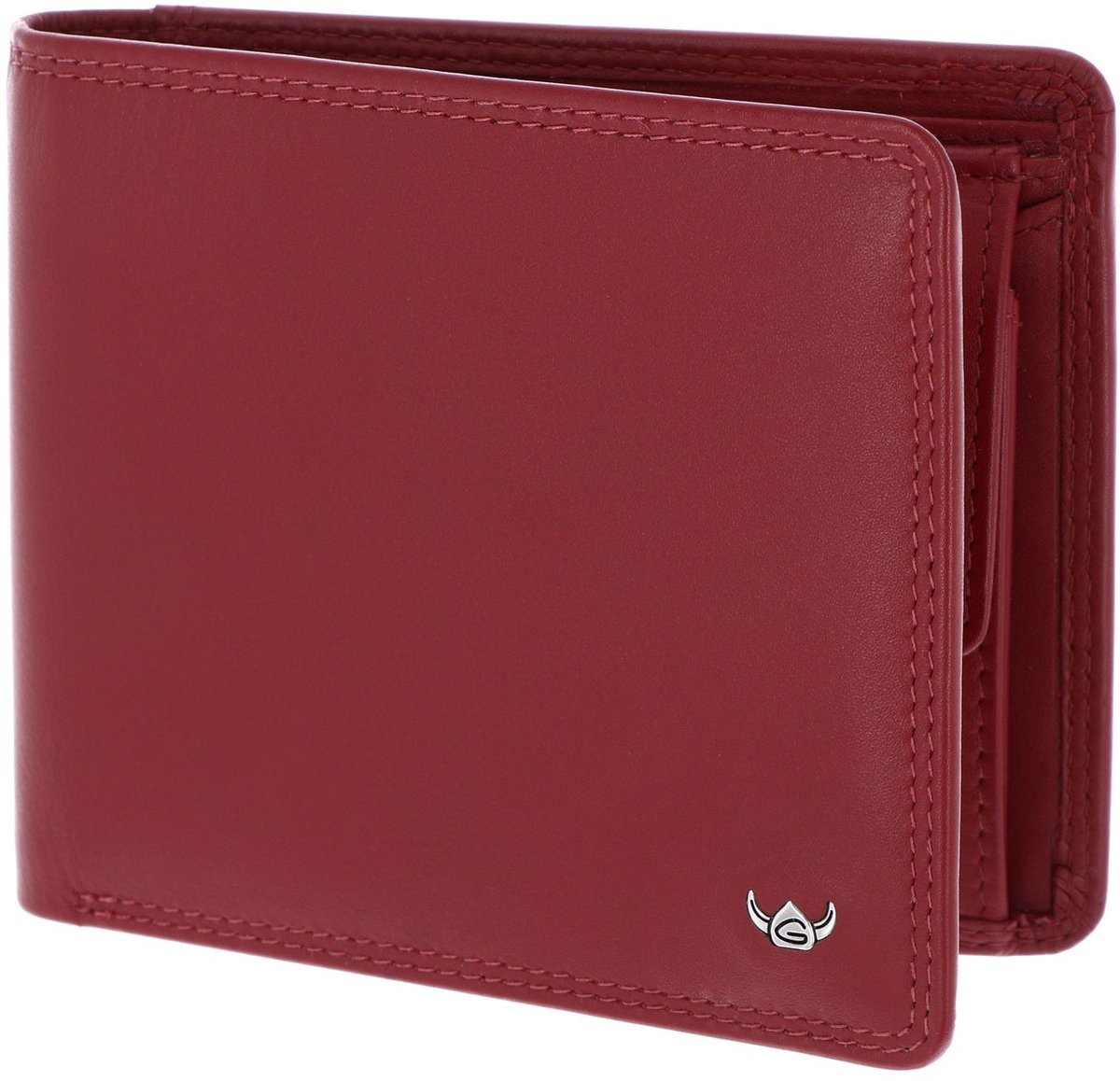 Golden Head Leren portemonnee Polo RFID Protect Scheintasche mit RV 1395 Rot donkerrood