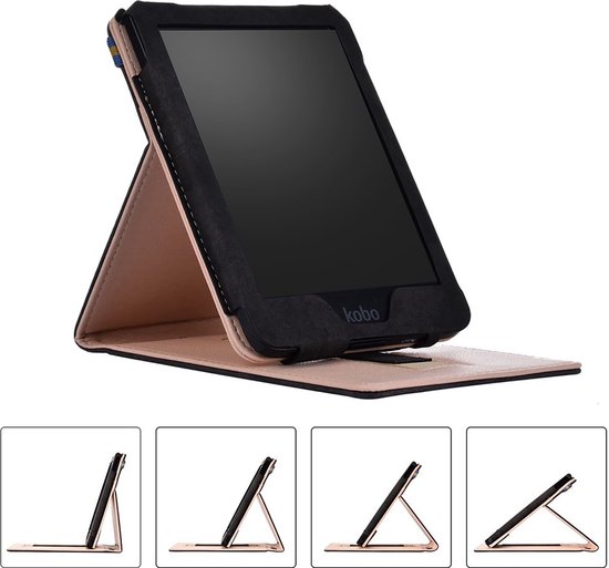 Jumada's Kobo Clara HD Hoesje Sleepcover - Folio Hoes in Zwart - Perfect Geschikt! van jumadas — afbeelding 2