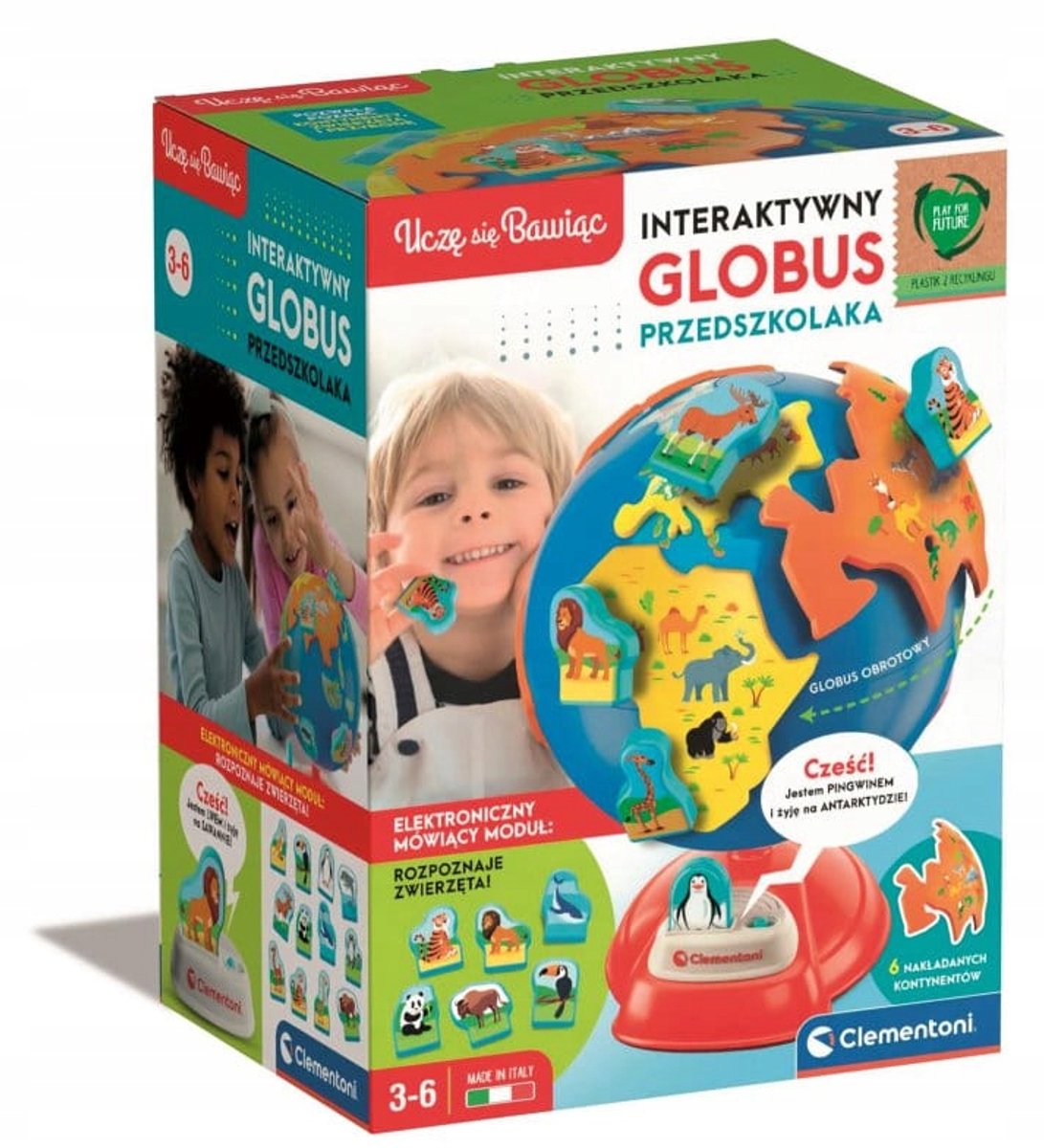 Clementoni Interactieve Wereldbol voor Kleuters - Lees in Speel