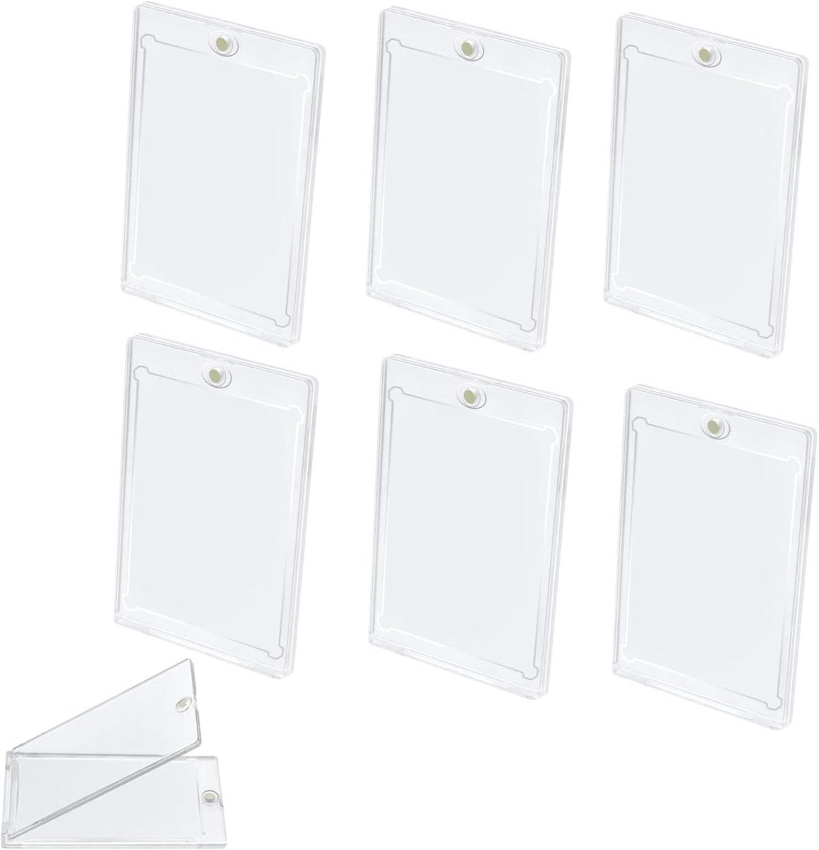 Cosensi - Magnetische kaarthouder 6 stuks - UV-bescherming - Transparante vitrinekaart - Sport spel ruilkaart