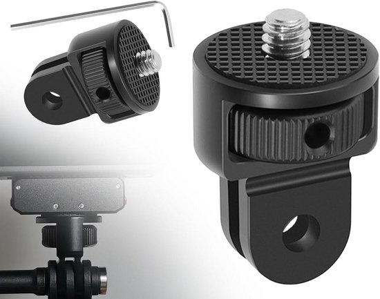 Cosensi - Camera-accessoires driepod Mount Adapter voor Gopro helm en motorfiets - 360° draaibaar - Compatibel met Insta 360 - Actiecamera's