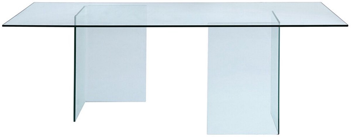 Vente-unique Eettafel COLEDON - 8 personen - Gehard glas Transparant