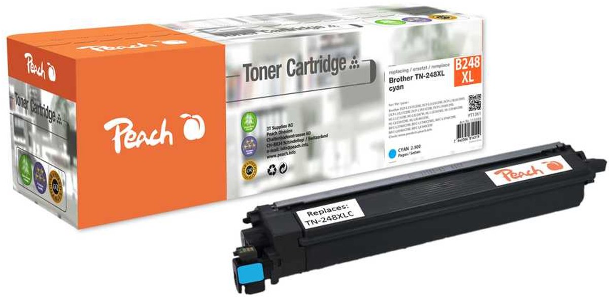 Peach PT1361 tonercartridge 1 stuk(s) Compatibel Cyaan