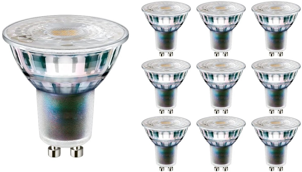 LED line LED Spot GU10 - 5.5W (vervangt 40W) - 550lm - Ø50mm - 230V - Dimbaar - Energiezuinig - 10 stuks