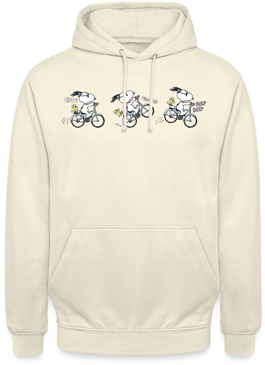 Peanuts Snoopy Fiets Hoodie Unisex