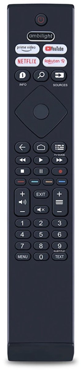 Universele Afstandsbediening voor Philips Smart TV – Voor LED, OLED & Android modellen – Zwart