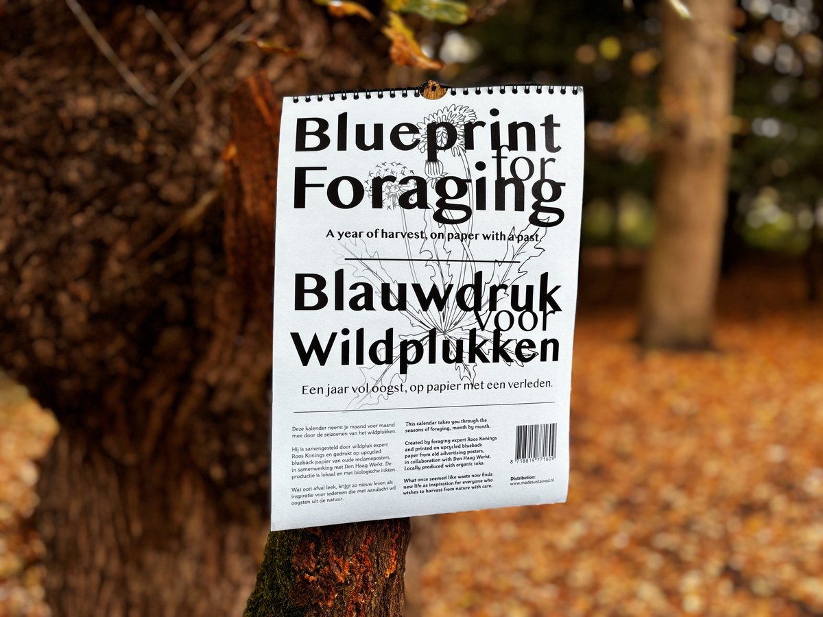 Made Sustained Blauwdruk voor wildplukken kalender