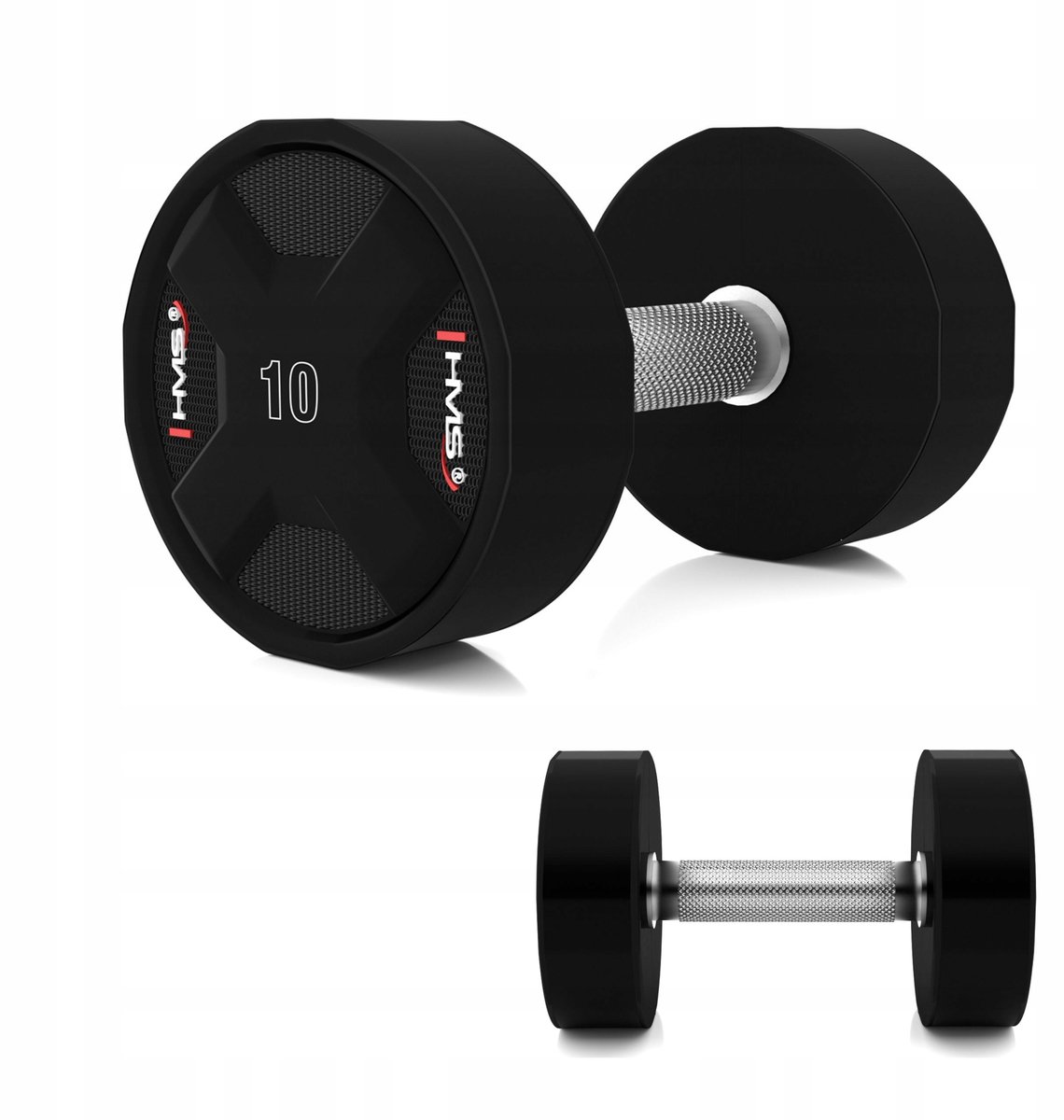 HMS HPC Handvat - 10 kg - Gekartelde Polyurethaan - Krachttraining