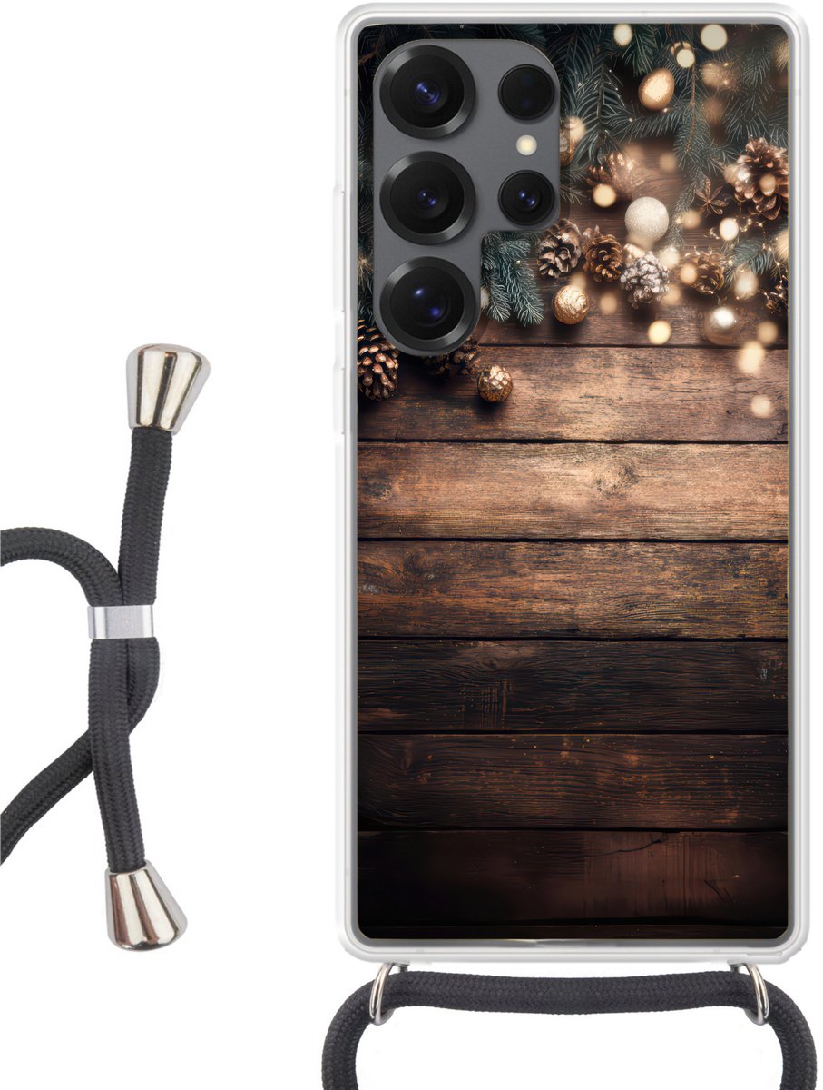 Kerstdecoratie - Houten - Dennenappel - Bruin