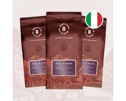 Battito 'Iolanda' Italiaanse koffiebonen - Cappuccino en Latte Macchiato - Intensiteit 7/10 - Ambachtelijke kwaliteit uit Napels, Italië - 1,5 kg
