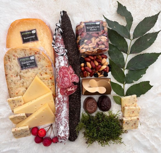 Borrelpakket Cadeau – Luxe Borrelbox voor Thuis | Snackpakket | Alles voor de Borrelplank | Streekproducten Cadeau van De Lange Hoeve | Perfect als Relatiegeschenk of Kerstpakket – sinterklaas cadeautjes