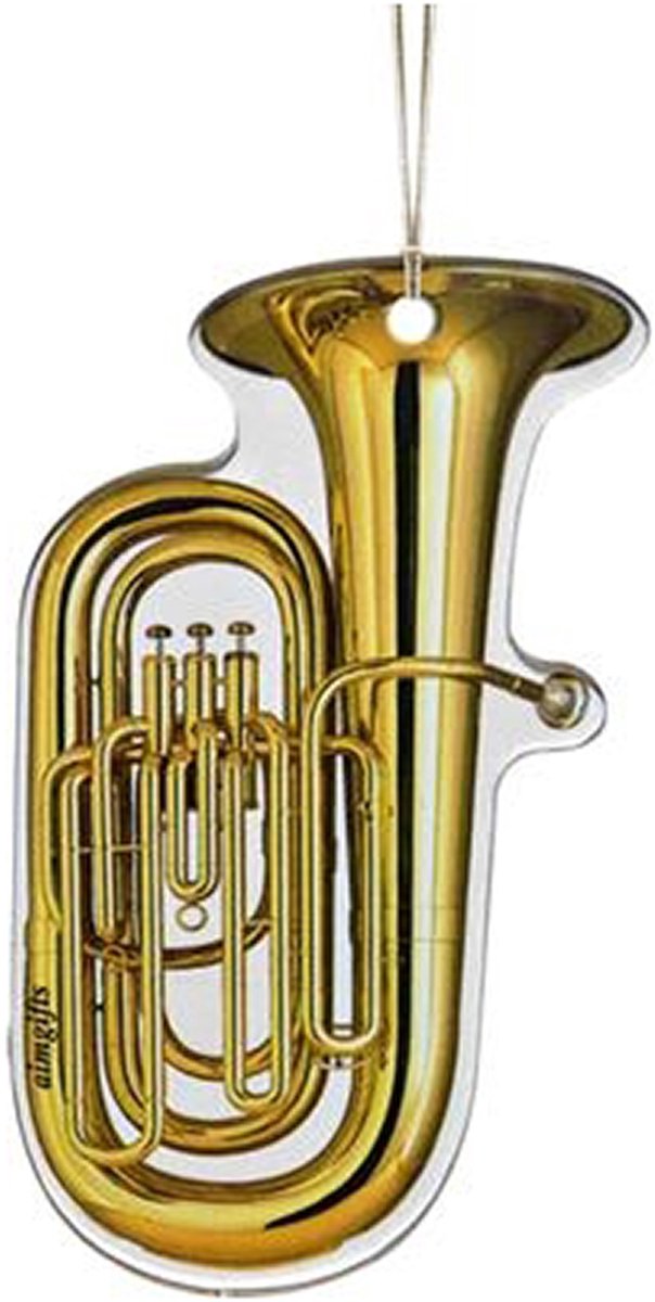 Music Gifts - Kerstversiering tuba acryl - Uniek ontwerp
