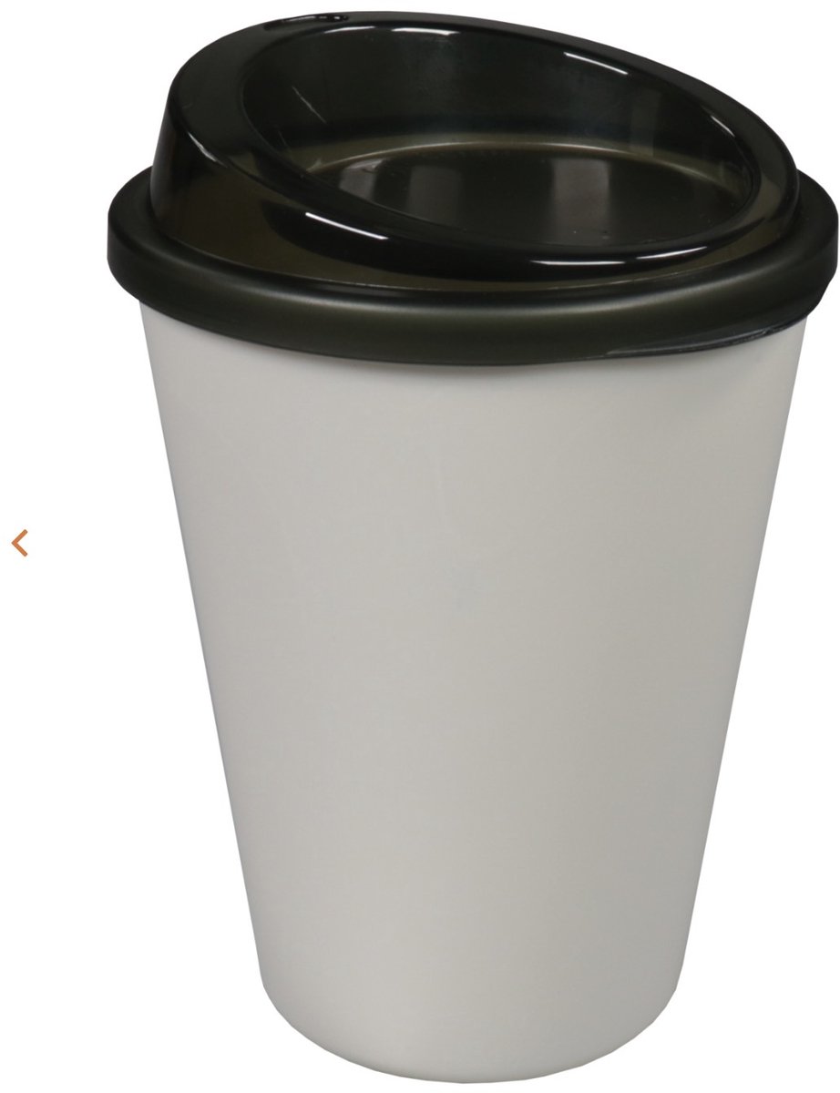 Deksel- meeneembeker- onderweg- beker- 300 ml- 10 stuks- duurzaam- cremewit- CIRC