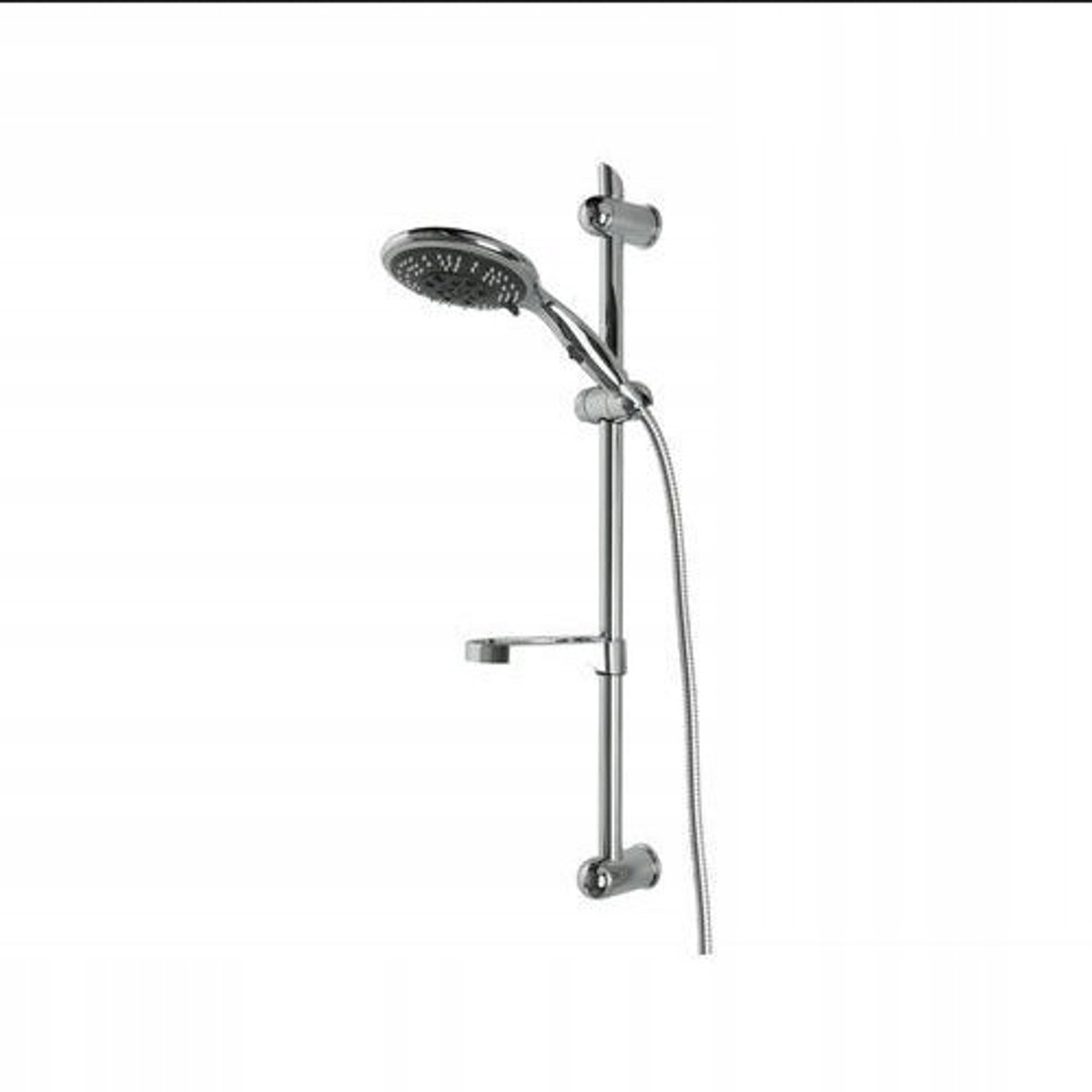 Luxe Douche Set Met Zeepplankje - Massagekop - 5 Standen - Slang, Douchekop, Stang en Plankje - Complete Set Voor de Douche