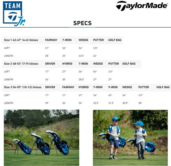 TaylorMade 8-Delige Junior S2 Golfset LINKS 2024 - Standbag (Unisex 7-9 Jaar) van Merkloos — afbeelding 4