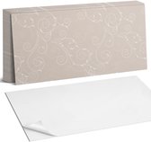 Beige Delicate spiralen en bladeren - 40 cm x 20 cm - 10 stuks