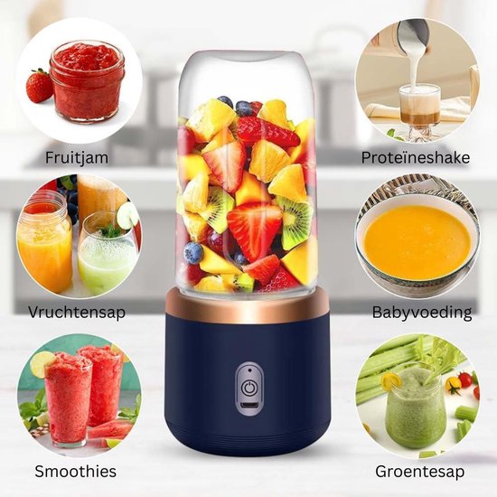 VH Supplies® Blender To Go - Portable Blender - Power Blender - 400ml van Merkloos — afbeelding 3