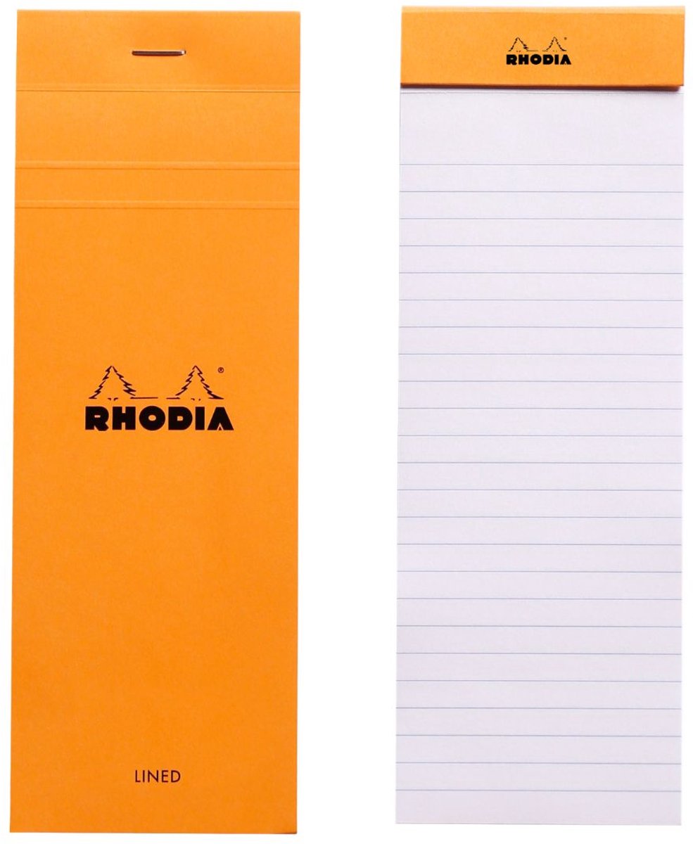 Rhodia Notitieblok - Schrijfblok - N8 - Gelijnd - 80g - Oranje - 80 vel